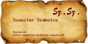 Szeszler Szabolcs névjegykártya